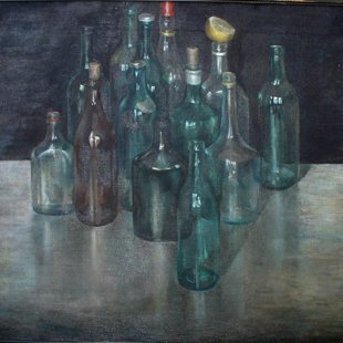 "Бутылки", х/м, 68х80; Стоимость -  5000 у.е