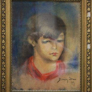 "Портрет мальчика", картон/пастель, 40х30, 1929год