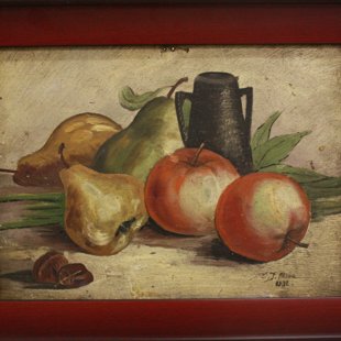 "Натюрморт", 30х22, фанера, масло, 1932 г.; Стоимсость - 1500 у.е